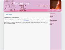 Tablet Screenshot of ladiesfirstobgyn.com